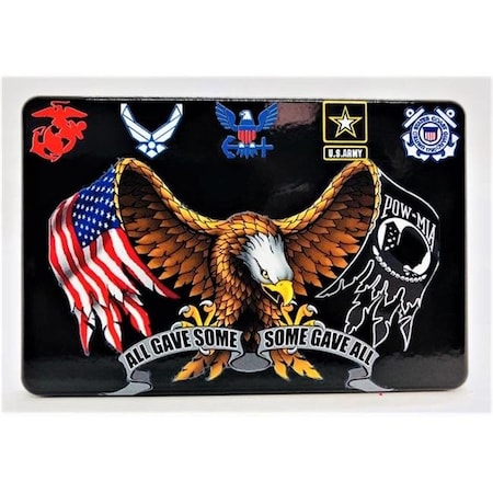 Hmc HMC HMC-TH-POWMIAALLGAVSOM-3x5-UV 3 x 5 in. Pow & Mia All Gave Some Flag UV Resistant Trailer Hitch Cover HMC-TH-POWMIAALLGAVSOM-3x5-UV